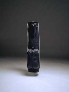Hiroki Golf Bags: Hiroki Luxury Leather Sunday Bag - Navy