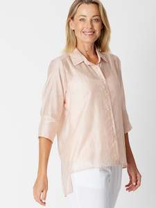 Blouses Shirts: Sheer Sheen Shirt ( with cami)