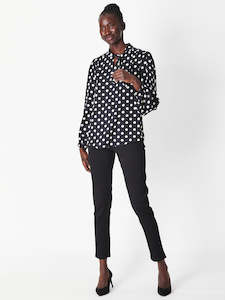 Blouses Shirts: Tie Neck Top