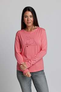 Long Sleeve Tops: Rose Bloom LS T-shirt