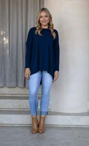 Long Sleeve Tops: Pippa Top In Admiral