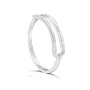 Jewellery: SS Double Band Detail Ring