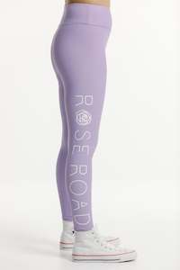 Rose Road: Logo Leggings - Violet with White Logo
