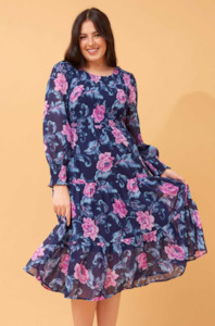 Dresses Playsuits: Floral Printed Georgette Dress