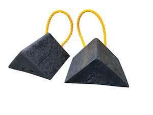 Frontpage: Hitchpost Wheel Chocks. Set of two