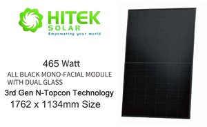 10 x 465w N-Topcon Full Black Solar Panel (1762x1134 size) - (10 Panel Set)