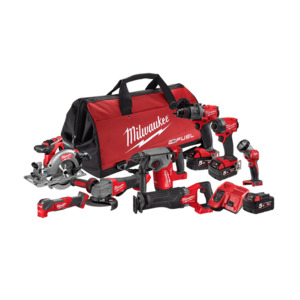 Milwaukee M18FPP8A4503B 18V 5.0Ah Li-ion Cordless Brushless Mega Combo Kit
