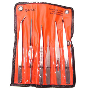 Automotive Speciality Tools Misc: Groz Tweezer Set 6pc