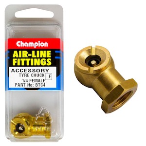 Champion 1/4in Female Brass Tyre Chuck