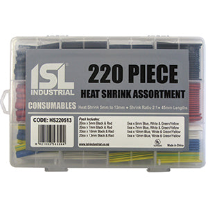 Electrical Accessories Heat Shrink: *****CLEARANCE*****220pc ISL Heat Shrink Assortment 5-13mm x 45mm