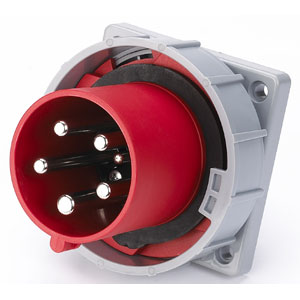 Electrical Accessories Plugs Sockets: 63A 5Pin 3P N E IP67 ind. Appliance inlet 415V**