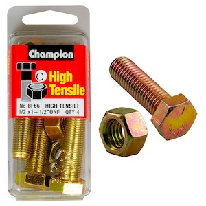 Champion 1-1/2in x 1/2in Set Screw & Nut (C) - GR5