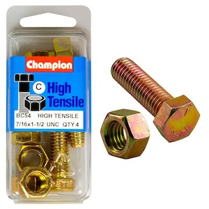 Champion 1-1/2in x 7/16in Set Screw & Nut ® - GR5