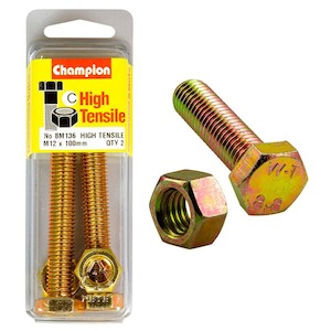 Champion M12 x 100 Set Screw & Nut (C) - GR8.8