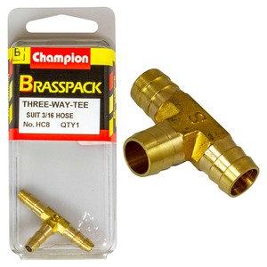 Fasteners Brass Fittings: Champion Brass 3/16in 'T' Joiner