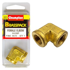 Fasteners Brass Fittings: Champion Brass 1/4in BSP Female Elbow