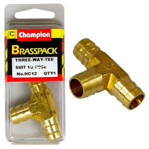 Fasteners Brass Fittings: Champion Brass 1/2in 'T' Joiner