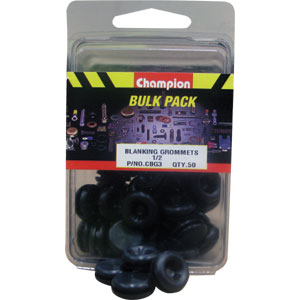 Champion 12mm Rubber Blanking Grommets - 50pk