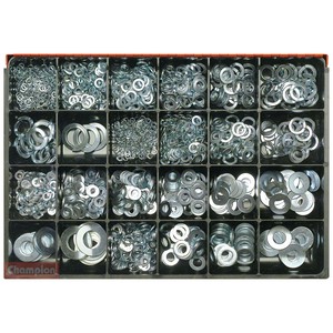 Fasteners Master Kits: Champion Master Kit 1628pc Flat & Spring Washer (mm/imp)