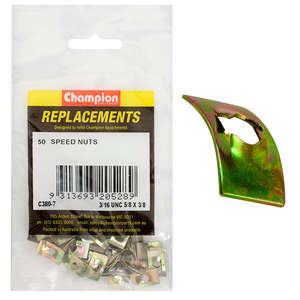 Champion 3/16in x 5/8in x 3/8in Flat Speed Nut -50pk
