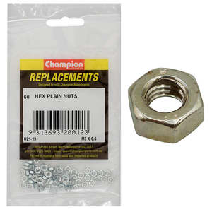 Fasteners Replacement Packs Bolts Set Screws Nuts: Champion M3 x 0.5 Hexagon Nut -60pk