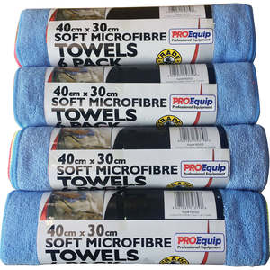 Workshop Equipment Misc: ProEquip 24pc Microfiber Clean-Up Cloths 40cmx30cm (4x6pc)