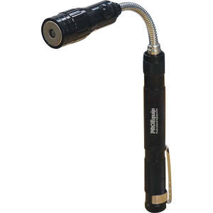 Handtools Service Tools Torches Magnets Mirrors: ProEquip Magnetic Flexi-Shaft Pick-Up Tool With 1 LED Torch