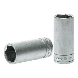 Handtools Socketry Deep Metric: Teng 3/8in Dr. Deep Socket 18mm