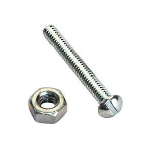 Fasteners Bulk Packs Machine Screws Nuts: Champion 3/16in x 3/4in Number Plate Screw & Nut - 50pk
