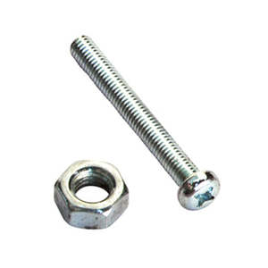 Champion M6 x 16mm Number Plate Screw & Nut - 50pk