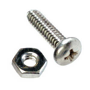 Champion 1/8in x 3/4in Round HD Screw/Nut - 100pk