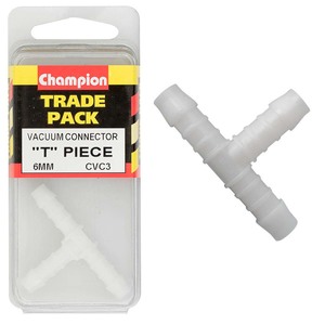 Fasteners Bulk Packs Vacuum Hose Connectors: Champion Vacuum Hose - T Piece 6mm