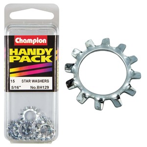 Fasteners Bulk Packs Washers Nylon: Champion 5/16in External Star Washer
