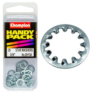 Fasteners Bulk Packs Washers Nylon: Champion 3/16in Internal Star Washer