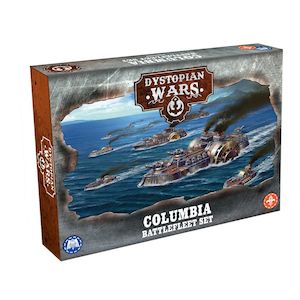 War Gaming: Warcradle DWA120008 Dystopian Wars: Columbia Battlefleet Set