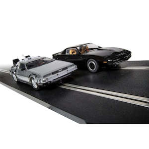 Scalextric Sets: Scalextric C1431 Set: Back to the Future vs Knight Rider - 1980s TV
