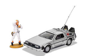 1 36 Scale: Corgi CC05503 1/36 Back to the Future: DeLorean and Doc Brown Figure