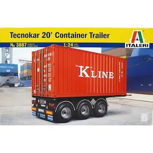 Trucks: Italeri 3887 1/24 CONTAINER ON TRAILER-20 FOOTER