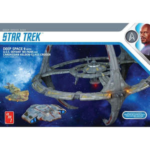 AMT 1245 1/3300 Deep Space 9 w/USS Defiant and Cardassian Keldon-Class Cruiser -&hellip;