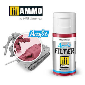 Mig Acrylic Filters: AMMO by Mig Jimenez 0817 Acrylic Filter Red
