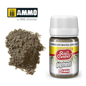 Ammo By Mig Jimenez Railroad Colours: AMMO by Mig Jimenez AMMO.R-2309 Rail Center Pigment Industrial Dark Dust 35ml