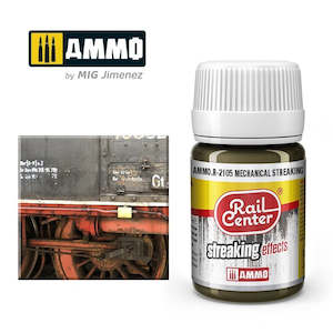 Ammo By Mig Jimenez Railroad Colours: AMMO by Mig Jimenez AMMO.R-2105 Rail Center Mechanical Streaking 35ml