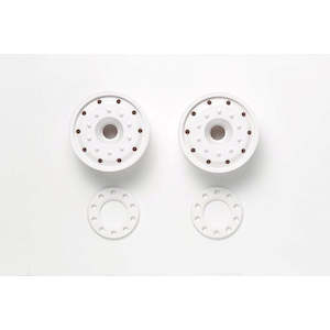 Tamiya 1 14th Scale Trucks: Tamiya 56544 1/14 Tractor Truck Wheels - 30mm Wide White (2pcs)