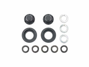 Tamiya 1 14th Scale Trucks: Tamiya 56556 Hub Nuts for Single Wheels (Black 2pcs.) Truck Option Parts Series no.56