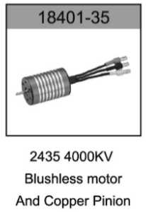 Rc Electronics Motors: HOSpeed 18401-35 2435 4000KV Brushless Motor & Copper Pinion