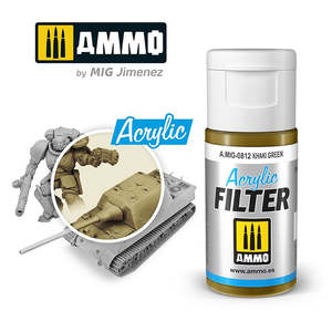 Mig Acrylic Filters: AMMO by Mig Jimenez 0812 Acrylic Filter Kahki Green