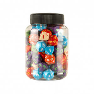 Q Workshop JMIX04 Round Jar of Classic RPG Dice (80)