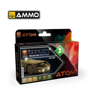 AMMO by Mig Jimenez ATOM-20804 Atom Color Gravity Set 1 Green And Sand Set