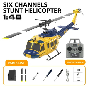 RC ERA C032 UH-1 Huey 6CH Gyro Stabilized RC Helicopter RTF (Yellow). Hobby Hangar