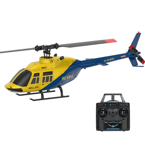 RC ERA A60-YB BELL 206 Mini Optical Flow RC Helicopter Model RTF Yellow/Blue. Hobby Hangar